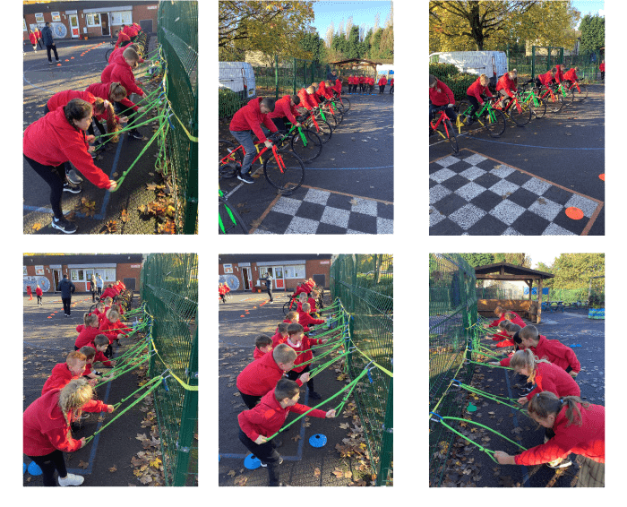 Picture of the children learning Physical Education