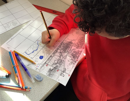 Picture of the children learning Geography 2